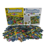 BePuzzled, Hasbro Impossibles Puzzle Featuring Imagery from The Classic Game of Life, a 750 Piece Borderless Puzzle for Advanced Puzzlers Ages 15 and Up Bepuzzled
