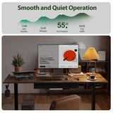 Agilestic Adjustable Height Electric Standing Desk with Storage Wooden Drawer, 55 x 24 Inches Stand Up Home Office Computer Gaming Table for Work Office Home, Rustic Brown Agilestic