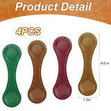 4PCS Magnetic Bookmarks, Leather Magnetic Bookmarks for Women, Double-Sided Magnetic Book Mark Clip Gift for Book Lover Readers Men Women Teachers Students, Book Accessories Mity rain