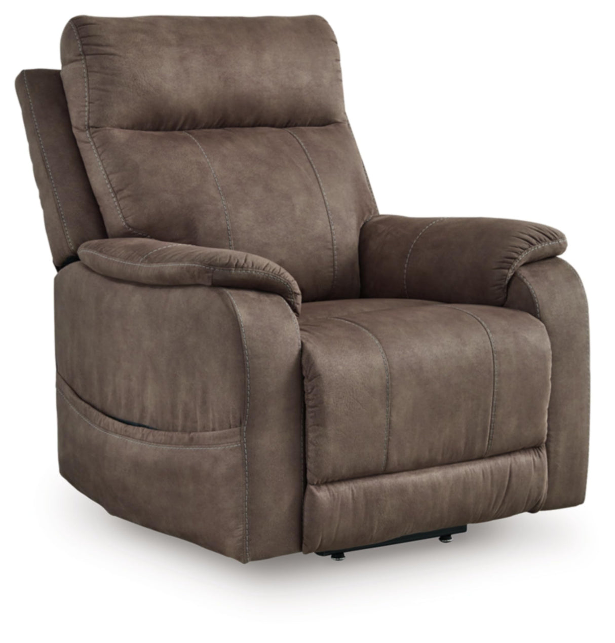 Signature Design by Ashley Crestmeade Modern Dual Motor Power Lift Recliner with Adjustable Backrest, USB Ports, Heat and Massage Function, Dark Brown Signature Design by Ashley