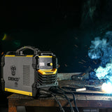 DEKOPRO 110/220V MMA Welder,160A ARC Welder Machine IGBT Digital Display LCD Hot Start Welder with Electrode Holder,Work Clamp, Input Power Adapter Cable and Brush DEKOPRO