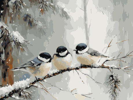 CSZPPQAF Paint by Numbers for Adults Beginner, Animals Paint by Numbers Kits on Canvas,Winter Bird Color by Numbers for Adults DIY Oil Painting for Gift Home Wall Decor 16x20 inch CSZPPQAF