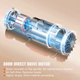 VEVOR 7'' x 16'' Metal Lathe Machine, 800W Precision Benchtop Power Metal Lathe, 150-2500 RPM Continuously Variable Speed, with 3.9'' 3-jaw Metal Chuck Come with Tool Box VEVOR