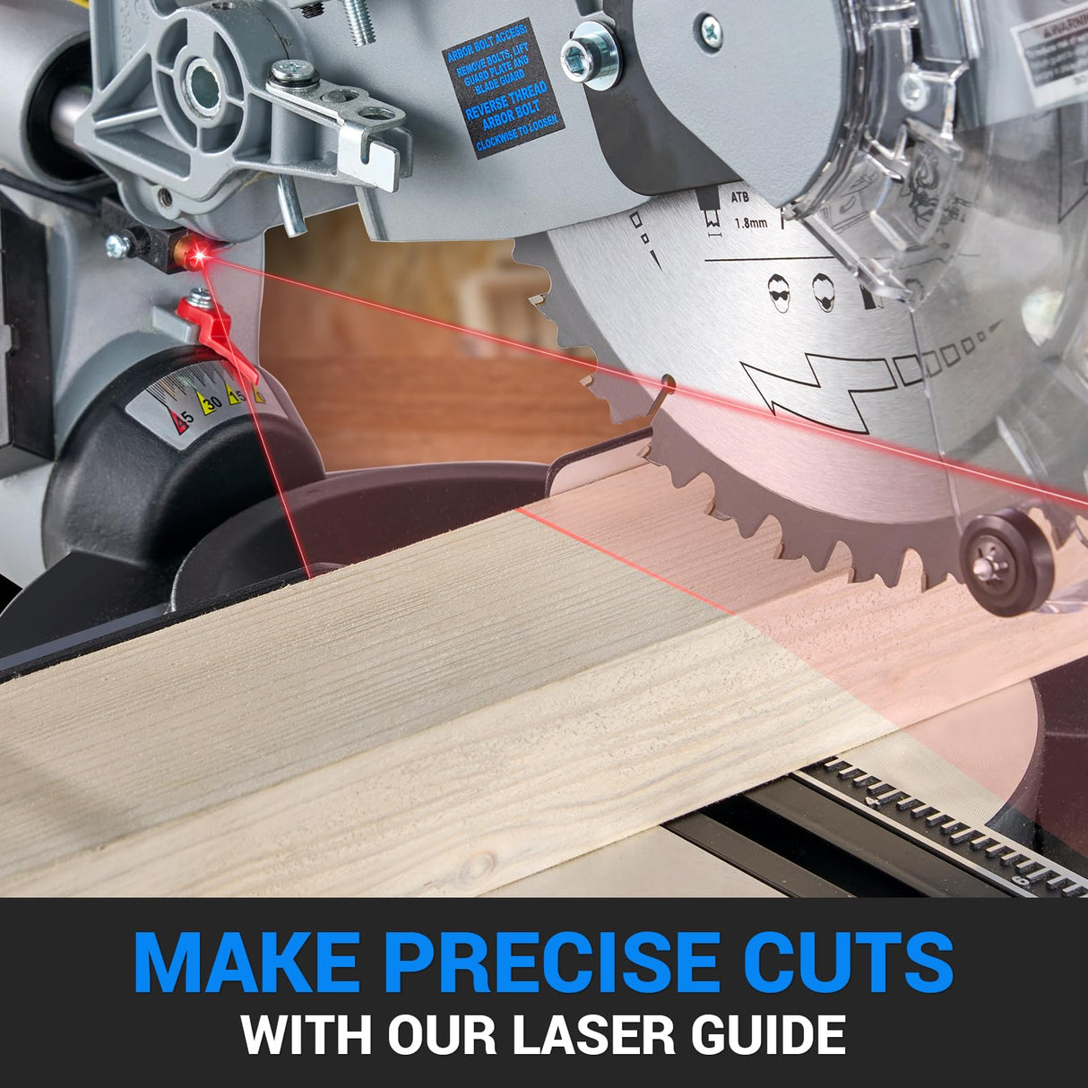 NOVORIK 10" Single Bevel Compound Sliding Miter Saw, Single-Bevel Corded Miter Saw with Laser Guide, 15-Amp Motor Sliding Miter Saw with TCT Saw Blade for Woodworking novorik