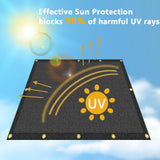 90% Shade Cloth, 6.5x15ft Sunblock Garden Shade Cloth with Grommets for Plants Greenhouse Vegetables Shade Netting Patio Shade Mesh Tarps for Outdoor Sun Shade Cover Fabric POYEE