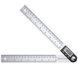 Neoteck Digital Angle Finder Ruler 8 inch/200mm Stainless Steel Digital Protractor with Data Hold Function and Zeroing Resetting LCD Display Electronic Spirit Level Gauge Ruler Neoteck