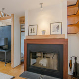 POPRHINO Fireplace Mantel Shelve, Solid Wood Baked Finish Wall-Mounted Floating Shelf for Over Fireplace, Handcrafted Floating Fireplace Mantels with Wooden Bracket, 80 x 8 x 6 Inches, Natural POPRHINO