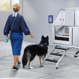 VEVOR 50" Pet Dog Bathing Station w/Stairs, Professional Stainless Steel Dog Grooming Tub w/Soap Box, Faucet,Rich Accessory, Dog Bathtub for Large,Medium,Small Pets, Washing Sink for Home Left VEVOR