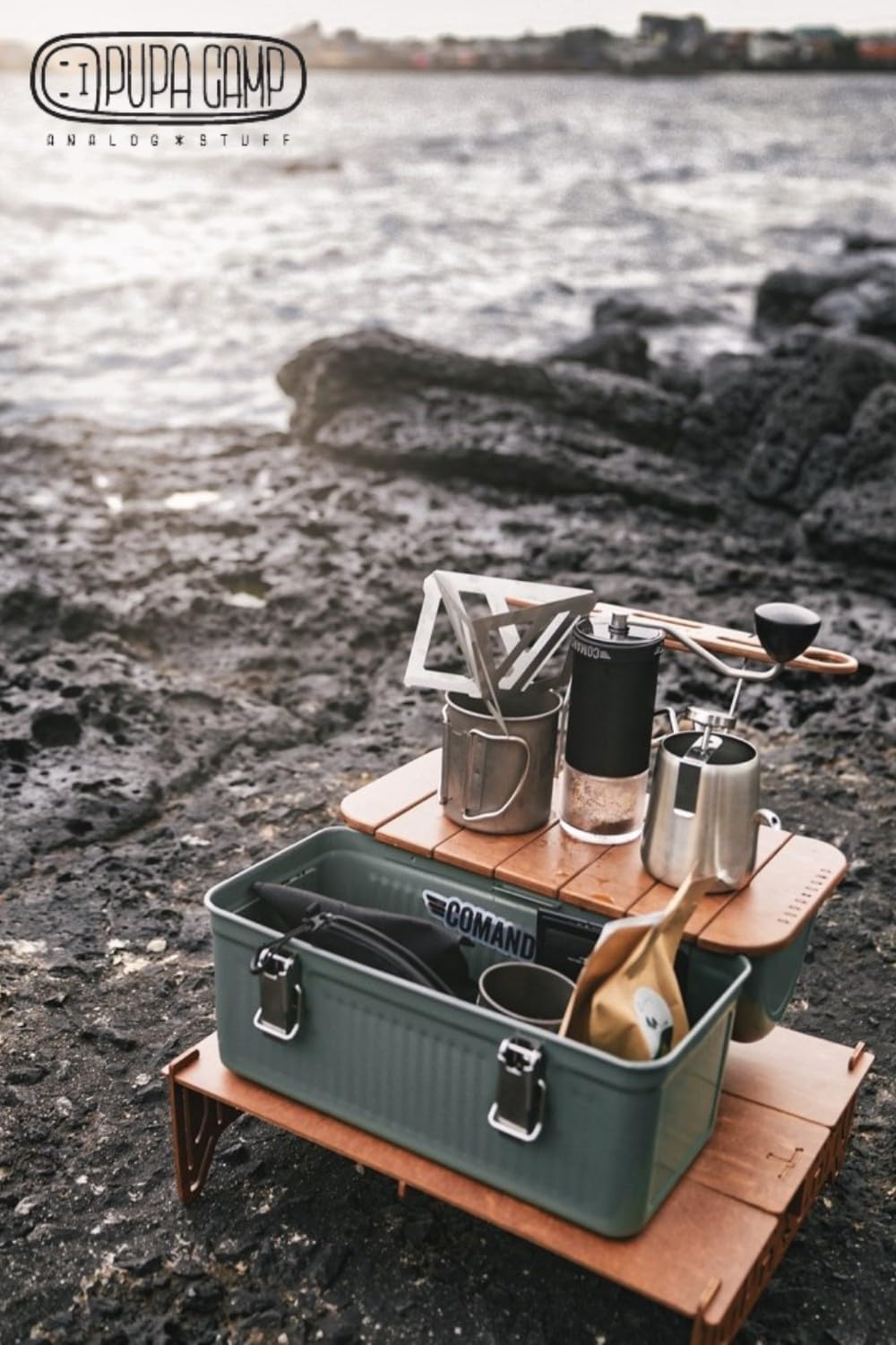 Generic Stanley Lunch Box Accessories for 10qt, 9.5L PUPACAMP Handmade Wood Table (Single Lantern Hanger Kit), Natural, st-pupa-01 Generic