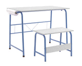 SD Studio Designs Project Center, 55126 Craft Table Play Desk with Bench, Blue SD STUDIO DESIGNS