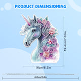 Bowetile Horse Diamond Art Hanging Kits for Adults Kids, 5D Special Shape Diamond Painting Flowers Pendant Kits, Animal Gem Art Suncatchers Painting Window Ornament for Home Garden Wall Decor Bowetile