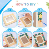 DIY Mosaic Picture Frame Craft Kit for Kids - Creative Arts & Crafts Glass Pebbles Activity for Girls & Boys, Decorate Your Own Photo Frame, Perfect Birthday & Christmas Gift for Kids Ages 6-12 LEJITEKK