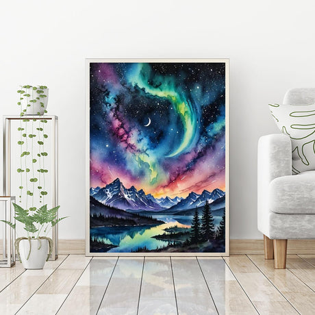 Eiazuiks Diamond Art Kits for Adults, Diamond Painting Kits for Adults 5D DIY Full Drill Diamond Dots for Gift Wall Decor and Relaxation Gem Arts Aurora 12x16 inch Eiazuiks