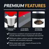 Hathaway Jupiter 7 Ft Heavy Duty Pool Table – Includes Cue Sticks, Billiard Balls, Brush – Modern Look for Family Billiards Games Room – Red Felt with Black Finish Hathaway