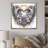 AIBOERL Heart Wing Diamond Art Kits for Adults,Religion 5D Diamond Painting Kits for Adults Beginners,DIY Full Round Drill Diamond Dot Painting Gem Art Kits for Adult, Home Wall Decor 12x12Inch AIBOERL