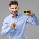 ADXCO 60 Pieces Sublimation Metal Business Cards for Custom Engrave Thickness 0.22 mm Aluminum Blanks Name Card for Office Business Blank DIY Festive Gift Card for Printing, 3.4 x 2.1 Inch ADXCO