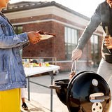 Camp Solutions 4 FT Folding Table, Plastic Portable Tables for Dining Parties Card Picnic Camping, Granite White Camp Solutions