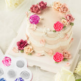 7 Cavity Flower Silicone Molds, Flower Candle Molds for Candle Making, Rose Peony Fondant Molds for Jelly Chocolate Mousse Cake Decorating Scented Candles Soaps Making, Wax, Resin Casting Crafts ZQYSING