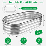 JERIA Raised Garden Bed,Galvanized Raised 2 Pcs 4×2×1ft Planter Boxes Outdoor with Easy Assembly, Large Garden Bed for Vegetables, Fruits, Flower JERIA