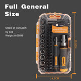 MULWARK Screwdriver Bits & Socket Set 77 Pieces, Ratchet Screwdriver Set with Case, Multipurpose Tool Kit for DIY & Professional Use, Premium Bits, Complete Screwdriver Set for Home & Garage MULWARK