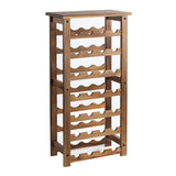 everous Wooden Wine Rack, 7 Tire Floor Wine Storage Rack, 28 Bottles Holder, Freestanding Display Rack for Kitchen, Pantry, Cellar, Natural Free everous
