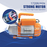 BACOENG 5 Gallon Vacuum Chamber with Pump, Stainless Steel Vacuum Degassing Chamber Kit with 3.6 CFM 1/4 HP Single Stage HVAC Vacuum Pump with Oil BACOENG