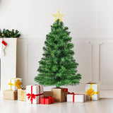 DUUDO Tabletop Premium Artificial 3Ft Small Mini Christmas Tree for Home, Office, Indoor and Outdoor Decor,Holiday Decoration,Easy Assembly Metal Hinges & Foldable Base.Green Tree DUUDO