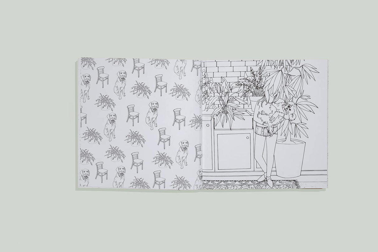 The Plant Lady: A Floral Coloring Book with Succulents and Flowers B Blue Star Press