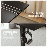 Agilestic L Shaped Standing Desk Adjustable Height, Electric Corner Standing Desk, 63 x 55 inch Sit Stand Computer Table with Splice Board, Gaming Table, Black Agilestic