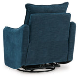 Signature Design by Ashley McBurg Contemporary Swivel Power Recliner with USB Ports, Blue Signature Design by Ashley