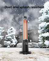Aerozy Patio Heater for Outdoor Use, Electric Space Heater Indoor, Portable Infrared Heater with 60-Degree Oscillation, Timer, Remote, for Patio, Gazebo, Jet AEROZY