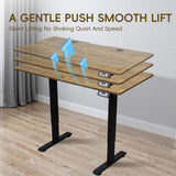 RRTECHFORU Electric Standing Desk, Adjustable Height Stand up Desk, Sit Stand Home Office Desk with Splice Board (Rustic Brown, 48") RRTECHFORU