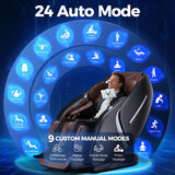 BOSSCARE 4D Massage Chair Full Body 2025 Zero Gravity SL Track Messager Recliner - Shiatsu Heat Massaging Chairs for Office Home - Heating Back Foot AI APP Body Scanning BOSSCARE