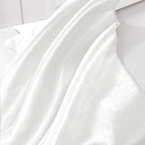 12 Pack White Table Runners 12 x 108 Inch, Rectangular Smooth Satin Silk Table Runner for Wedding, Banquet, Birthday Party Decoration KKJIAF