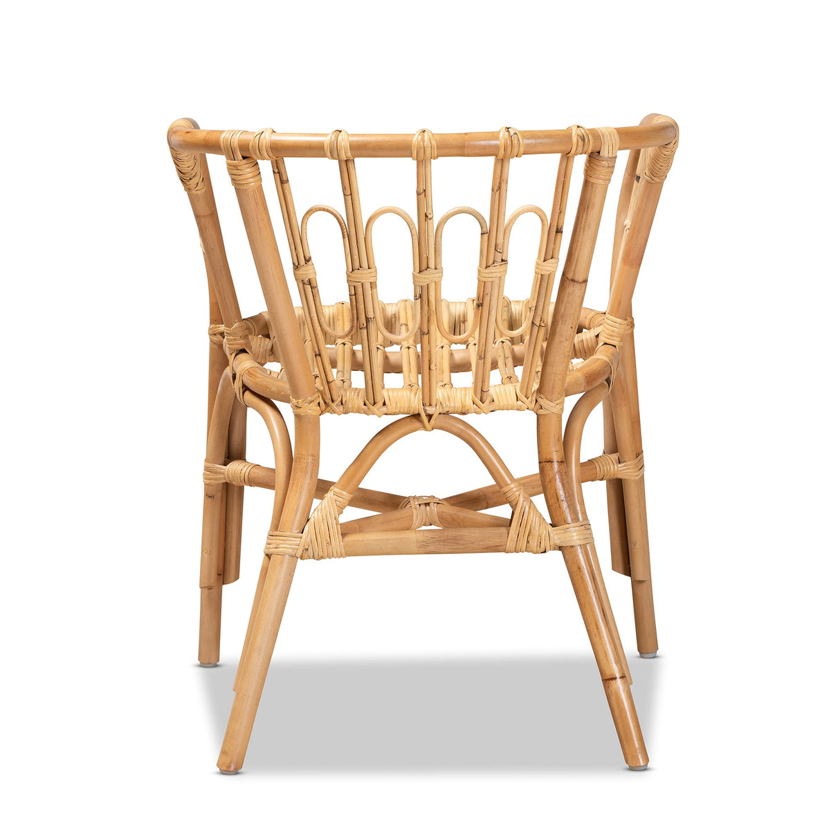 bali & pari Luxio Modern and Contemporary Natural Rattan Dining Chair bali & pari