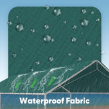 Quictent Carports Replacement Tarp Canopy Top Cover with Bungees Balls, for 10x20 ft Garage Party Tent Shelter - Green, One Roof Only Quictent