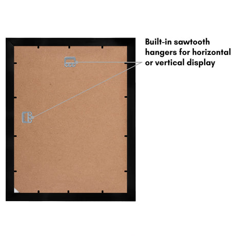 Americanflat 11x14 Picture Frame with Shatter-Resistant Glass - Use as 8x10 Frame with Mat or 11x14 Frame Without Mat - Signature Collection - Photo Frame for Wall Display - Black Americanflat