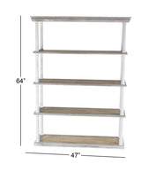 Deco 79 Farmhouse Wood Rectangle Shelving Unit, 47" x 15" x 64", Brown Deco 79