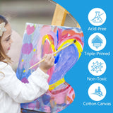 ESRICH Small Canvases for Painting, 6 Pack Canvas 5x7 Inch Stretched Canvas 2/5" Profile Primed Acid Free Painting Canvas for Kids for Oil Paint,Watercolor,Acrylic Paint,Gouache &Tempera. ESRICH