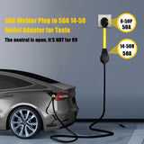 LAZMUMI NEMA 6-50P to 14-50R EV Charger Adapter Cord with 6-AWG Heavy Duty Adapter Cord for Tesla and Other EV Level 2 Charging LAZMUMI