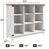 EnHomee 9 Cube Storage Organizer and Shelf, Cube Shelf with Storage,White Bookshelf for Bedroom and Home Office EnHomee