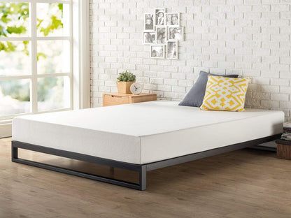 ZINUS Trisha Metal Platform Bed Frame with Wood Slat Support - No Box Spring Needed, Easy Assembly, King Size - WoodArtSupply