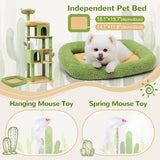 Globlazer S72 Heavy Duty Cactus Cat Tree for Large Cats, Sturdy 72in Maine Coon Cat Tree for Large Cats 20 lbs+ Cactus Cat Tower for Adult Biggest Cats with 6 Scratching Posts, Hammock Globlazer