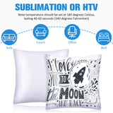 40 Pieces Sublimation Throw Pillow Covers 14 x 14 Inch Polyester Blank Cushion Covers Heat Transfer Pillow Cases with Invisible Zipper for Heat Press Printing, No Pillow Insert Chumia