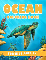 Ocean Coloring Book for Kids 4+: Sea Creature Coloring Book with Fun Facts. Under The Sea Animals. (Jelly Fish, Sharks, Dolphins, Sea Turtles, & Many More). WoodArtSupply