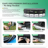 UIRWAY 500D Pool Cover 18FT Round [2025 Upgraded Heavy Duty Fabric] Solar Pool Covers for Above Ground Pools, New Super Windproof Gel-Coated Tarp Straps, Swimming Pool Covers with UV Protection UIRWAY