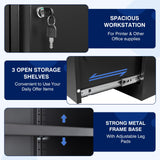 Yizosh Metal Storage Cabinet with 3 Drawers - 71" Steel Lockable File Cabinet for Home Office, Locking Cabinet with 2 Doors and 1 Shelves for Living Room, Pantry, Gym, Commercial Storage Yizosh