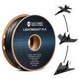 SainSmart Light Weight Filament 1.75mm, LW-PLA Low-Density Active Foaming 3D Printer Filament for RC Planes Drone Parts and Cosplay, Black PLA Filament, 1KG SainSmart
