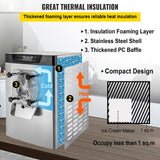 VEVOR Commercial Ice Cream Machine 1400W 20/5.3 Gph Hard Serve Ice Cream Maker with LED Display Screen Auto Shut-Off Timer One Flavors Perfect for Restaurants Snack bar Supermarkets VEVOR