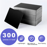 300 Pcs Metal Business Cards Black Metal Business Card Blanks for CNC Engraver Laser Engraving Reliable and Sturdy Multipurpose Aluminium Business Card Blanks Thickness 0.01 Inch Danghyuk